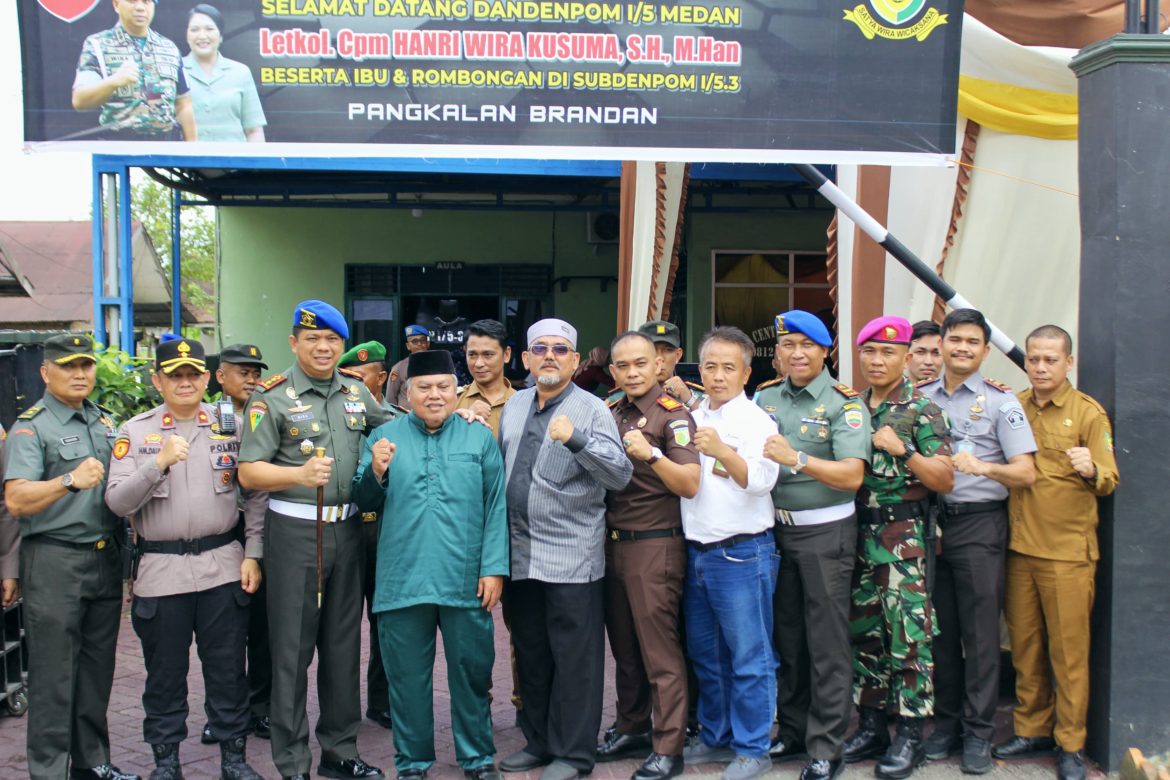 Dandenpom I/5 Medan: Sinergitas TNI-Polri dan Masyarakat Jadi Kunci Pertahanan Keamanan di Langkat