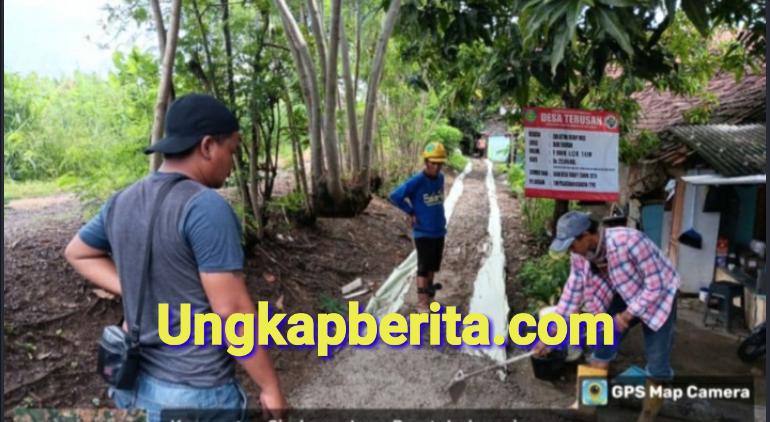 ‎Pemdes Terusan Realisasikan Dana Desa (DD) Tahap Pertama Buat Rabat Beton Jalan