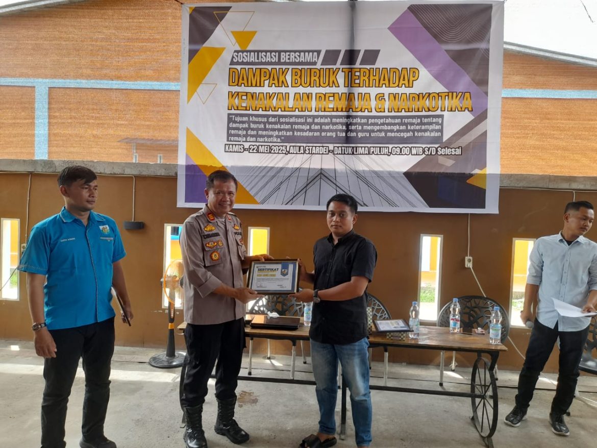 Kapolsek Lima Puluh AKP Tukkar L. Simamora, S.H, M.H Sosialisasi Bahaya Kenakalan Remaja dan Narkotika
