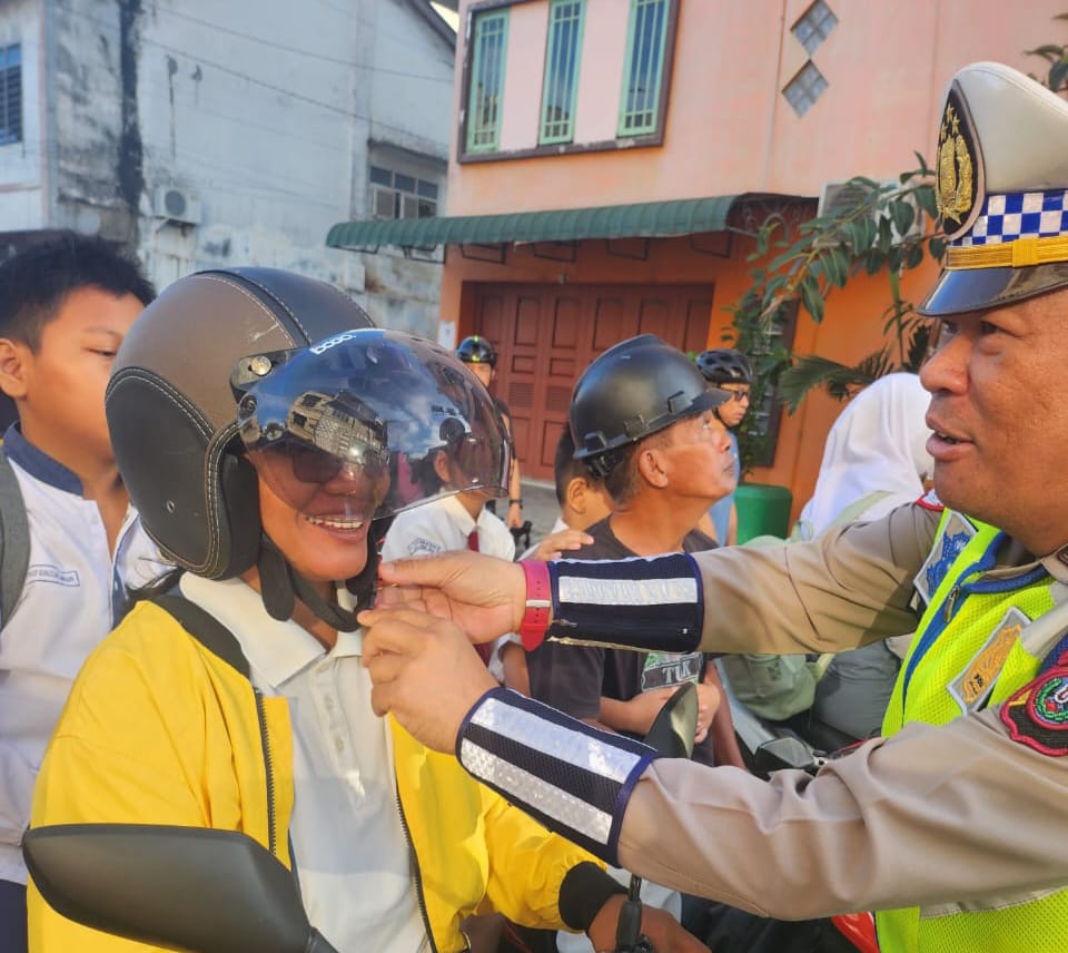 Himbau Pengemudi Bermotor, Satlantas Polres Tebing Tinggi Gelar Binluh dan Dikmas Lantas