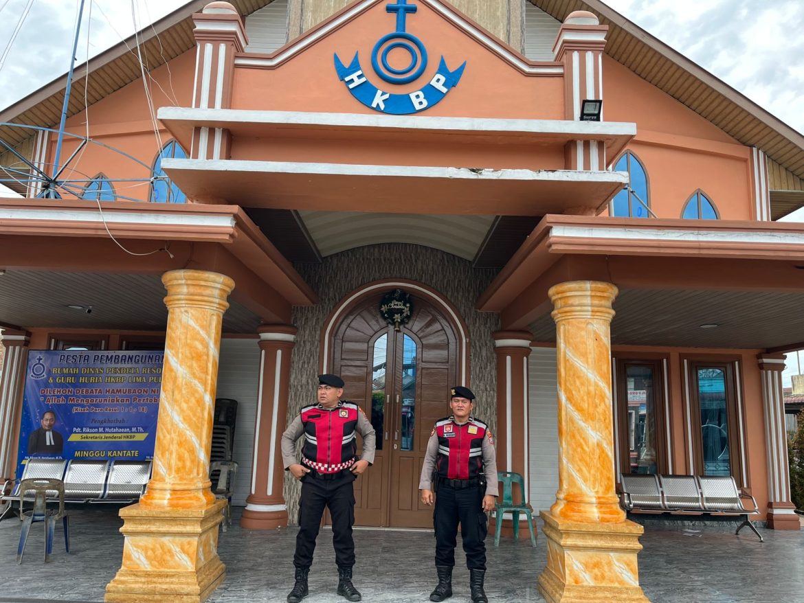 Sat Sabhara Polres Batu Bara Patroli Pengamanan Ibadah Minggu