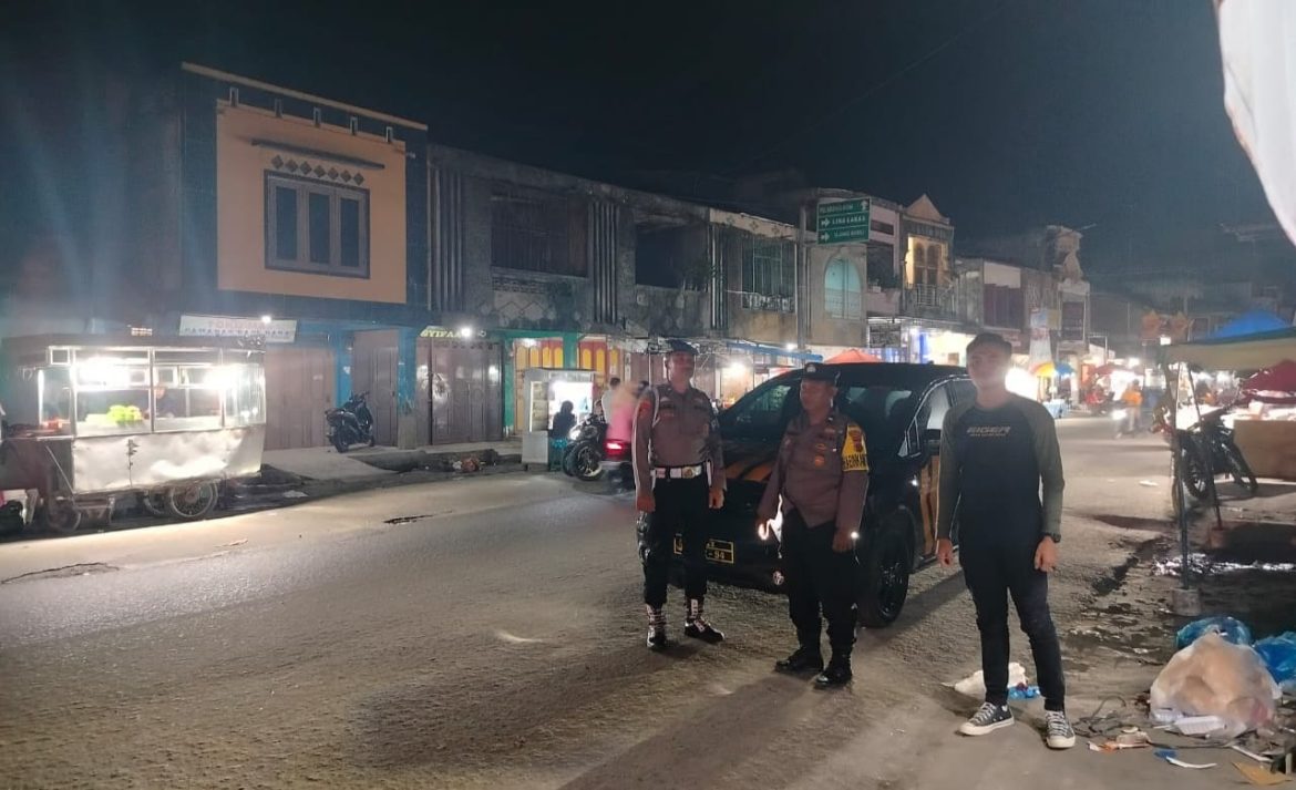 Patroli Mobile Polsek Labuhan Ruku Pastikan Kondusifitas Kamtibmas Malam Hari