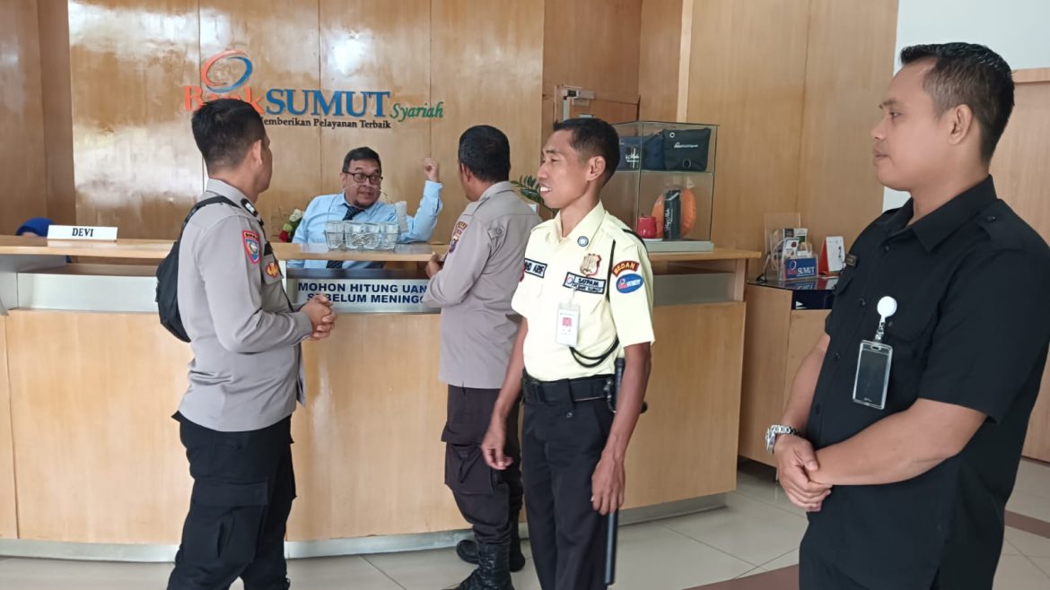 Sat Binmas Polres Tebing Tinggi Sambang dan Pengawasan di Bank Sumut Syariah