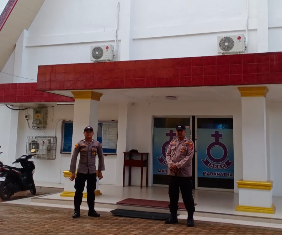 Polres Tebing Tinggi Pengamanan Ibadah Kenaikan Isa Almasih Disejumlah Gereja
