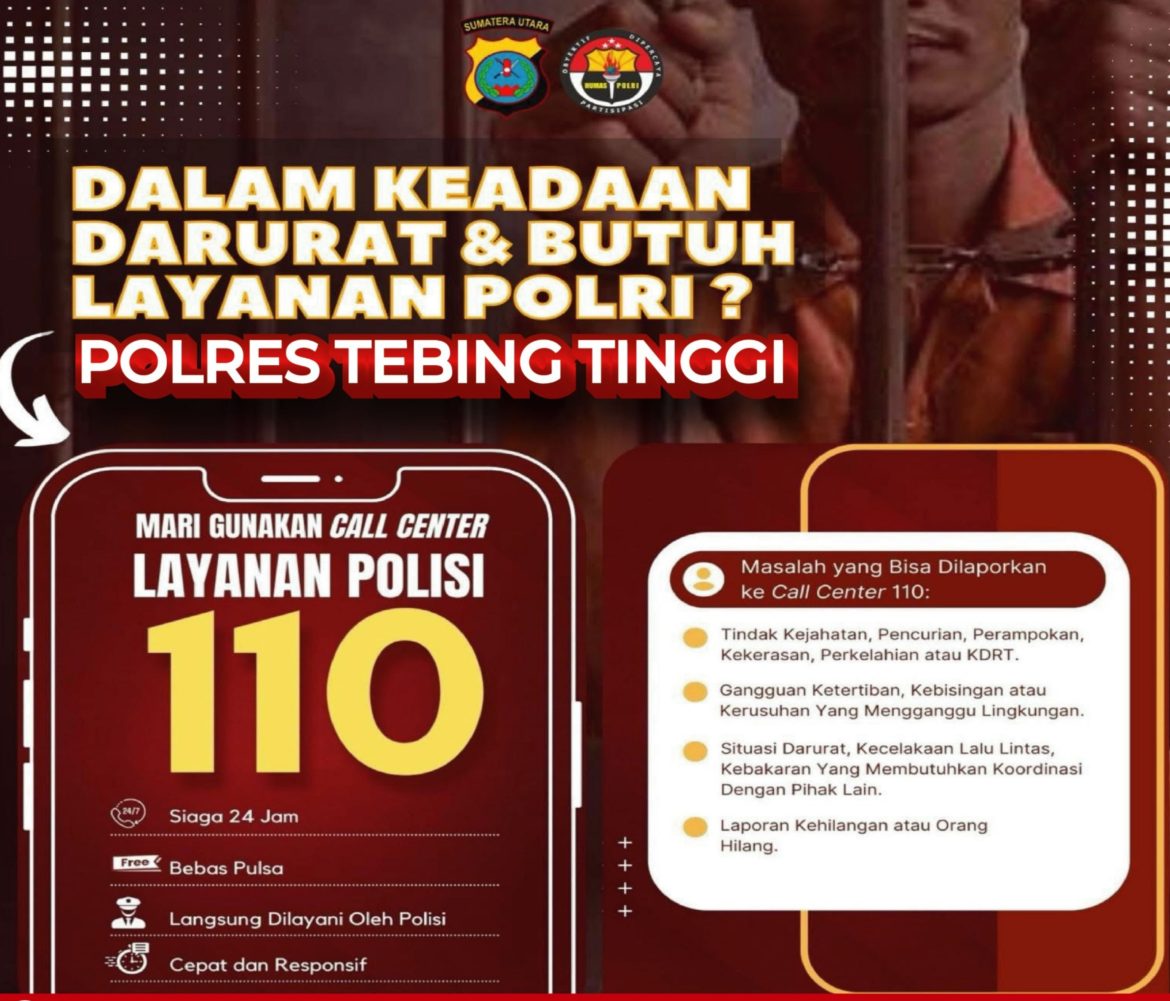 Polres Tebing Tinggi Sosialisasi Pelayanan Pengaduan Call Center 110