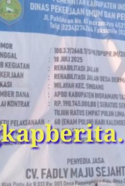 Proyek Rehabilitasi Jalan di Sindang Indramayu Dipertanyakan. APD Minim, Spesifikasi Diduga Tidak Sesuai