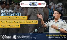 Apel Pagi BPN Sragen: Fokus Tuntaskan Tunggakan dan Transisi Digital Semester II