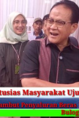 Antusias Masyarakat Desa Ujungpendok Jaya Sambut Penyaluran Beras Bantuan Pangan Dari Bulog